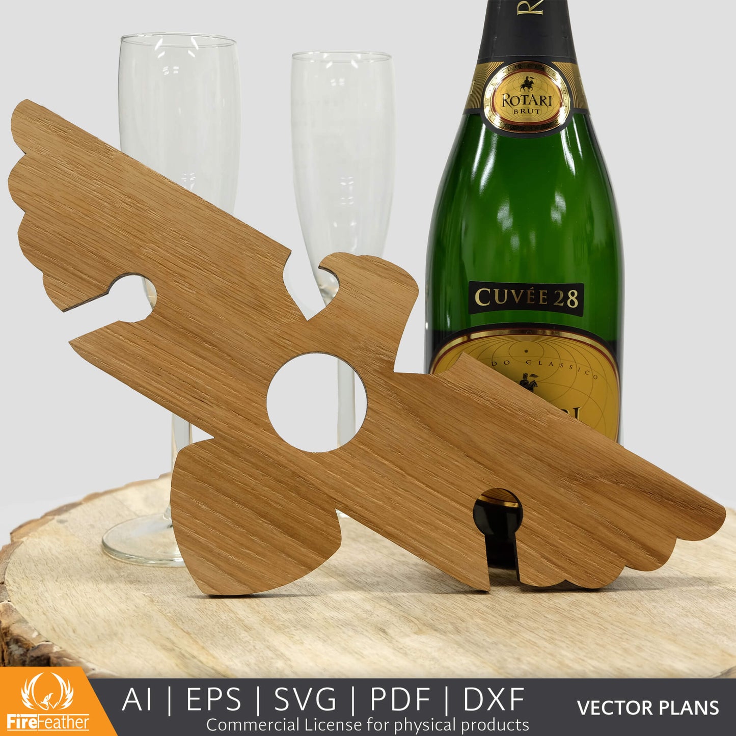 Eagle Wine Butler DIY vector project file - (Direct Download)