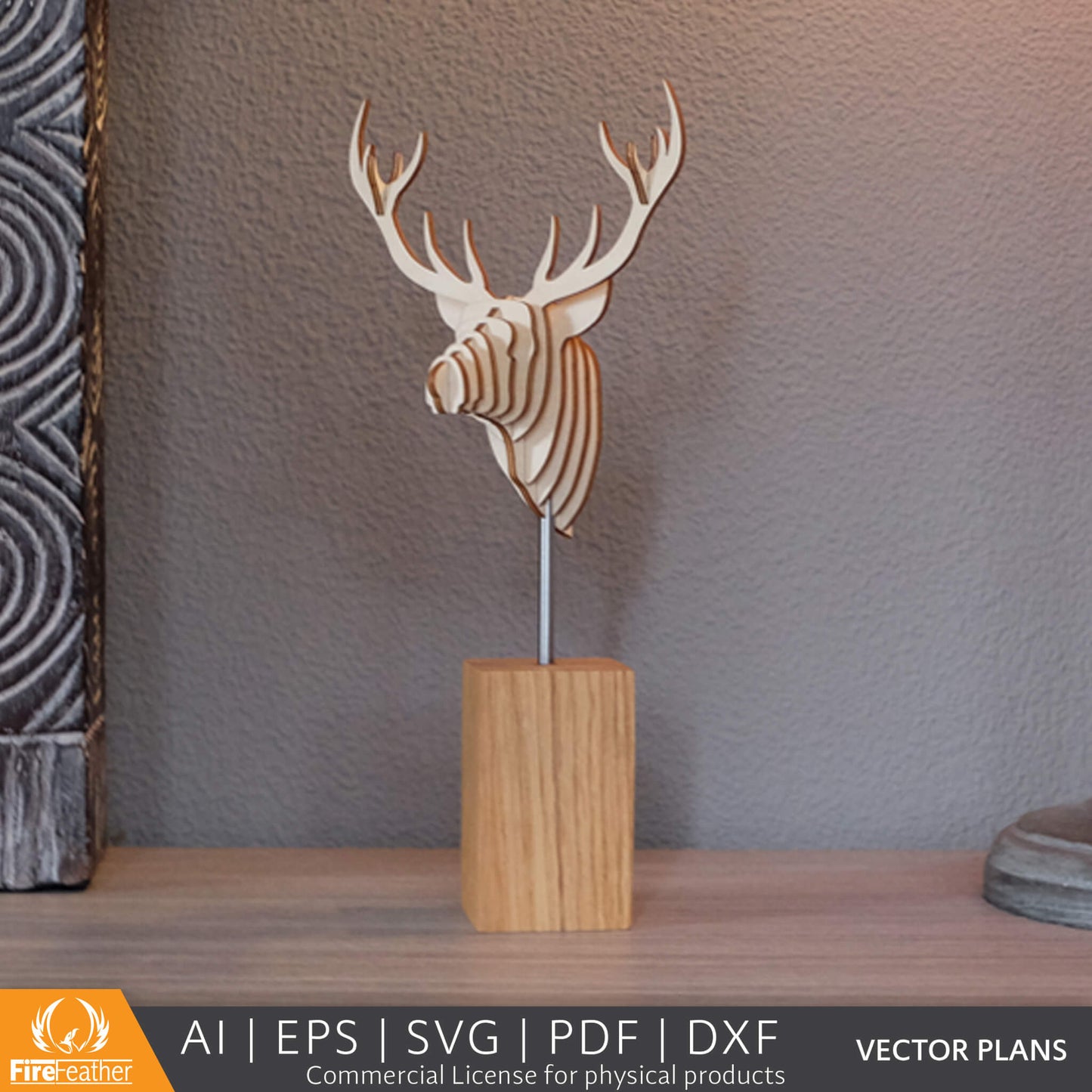 Deer Statue DIY vector project file - (Direct Download)