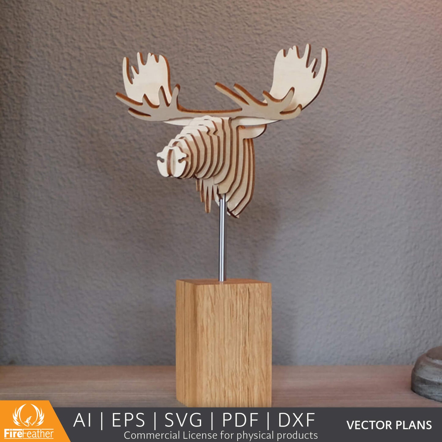 Moose Statue DIY vector project file - (Direct Download)